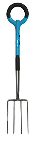 Radius Garden 20301 Pro Ergonomic Stainless Steel Digging Fork, Blue
