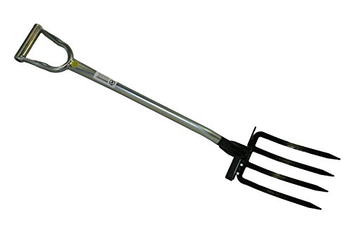 Steel Handle Coated in PCV Professional Garden Fork Re-Enforced Shaft Solid Forged Carbon Steel Fork Heavy Duty