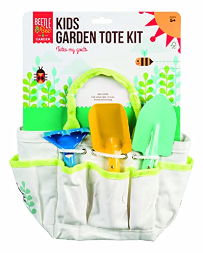 Toysmith Beetle & Bee Kids Garden Tote Kit, Light Blue