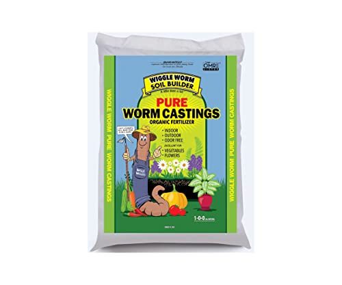 Worm Castings Organic Fertilizer, Wiggle Worm Soil Builder, 15-Pounds,...