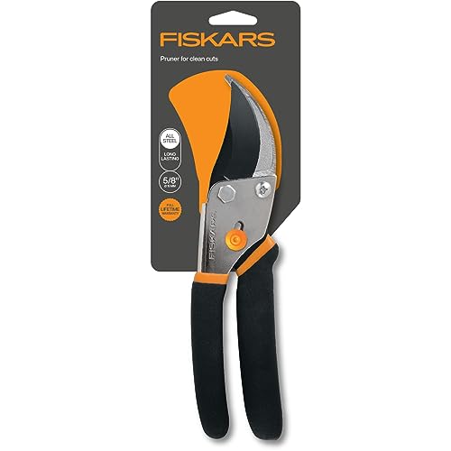 Fiskars Bypass Pruning Shears 5/8” Garden Clippers - Plant Cutting...