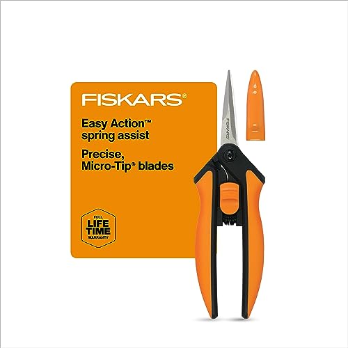 Fiskars Micro-Tip Pruning Snips - 6' Garden Shears with Sharp...