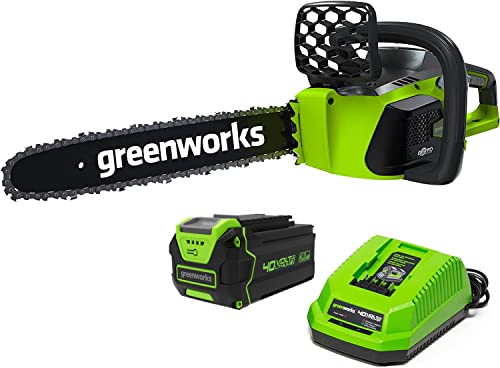 Greenworks 40V 16-Inch Cordless Chainsaw, 4AH Battery and a Charger...