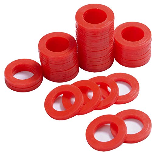 PurDream Outdoor Garden Hose Silicone Washer Gasket, 40Pcs Red O-Rings...