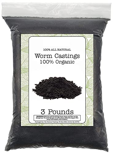 Organic Worm Castings - All Natural Soil Amendment, Soil Builder, and...