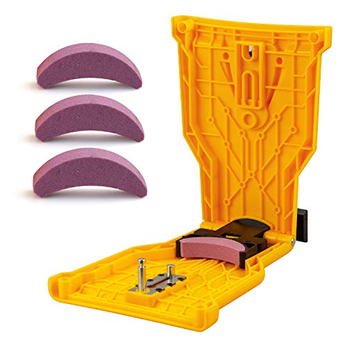 Chainsaw Sharpener, wellead Portable Chainsaw Teeth Sharpener with 4 Pcs...