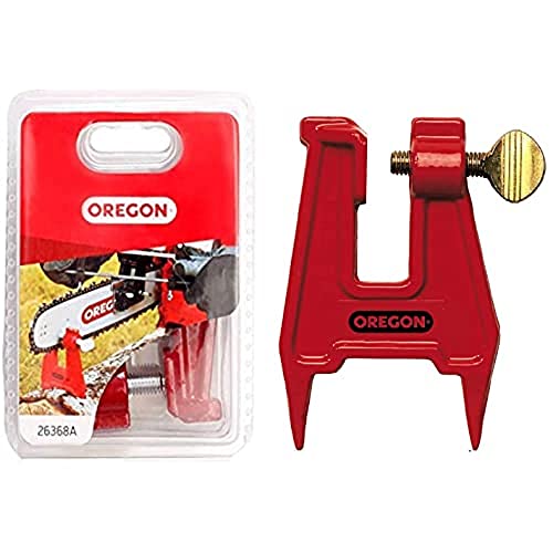 Oregon 26368A Chainsaw Filing Stump Vise For Sharpening Saw Chain , Red