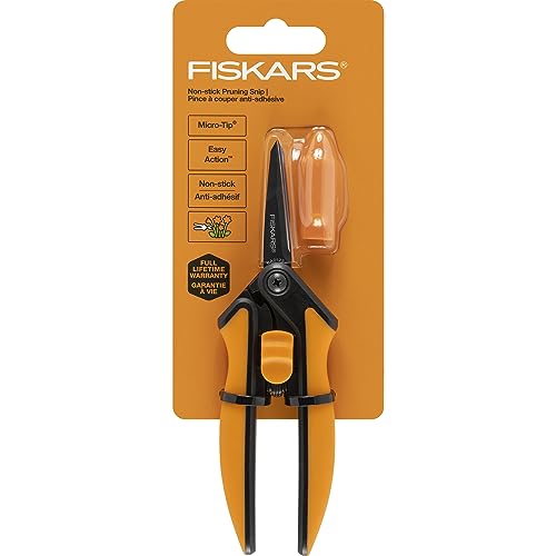 Fiskars Micro-Tip Pruning Snips - 6" Garden Shears with Sharp...