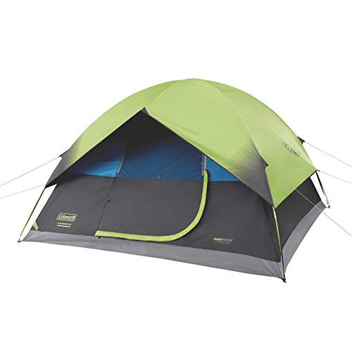 Coleman Dark Room Sundome Camping Tent, 4/6 Person Tent Blocks 90% of...
