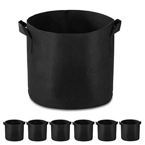 Garden4Ever 6-Pack 10 Gallon Grow Bags Heavy Duty Container Thickened...