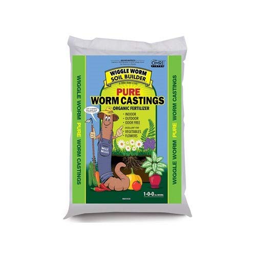 Worm Castings Organic Fertilizer, Wiggle Worm Soil Builder, 4.5-Pounds