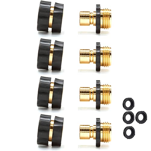PLG 3/4" Garden Hose Quick Connect Male and female Water Hose Fittings 4...