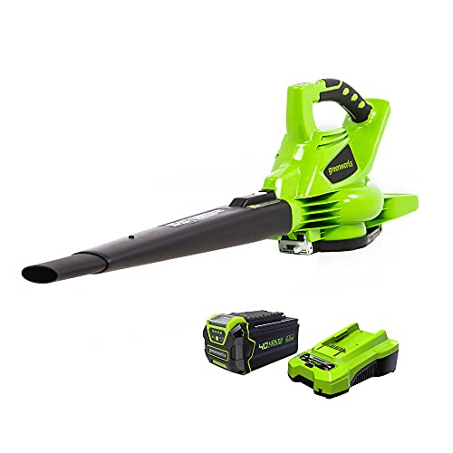 Greenworks 40V Brushless Blower / Vacuum (185 MPH), 4.0Ah Battery