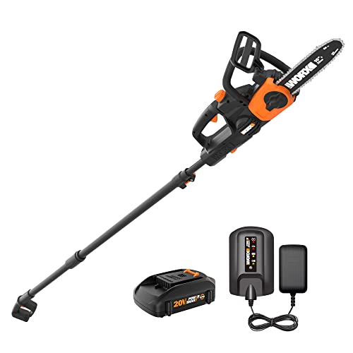 Worx WG323 20V Power Share 10' Cordless Pole/Chain Saw with Auto-Tension...