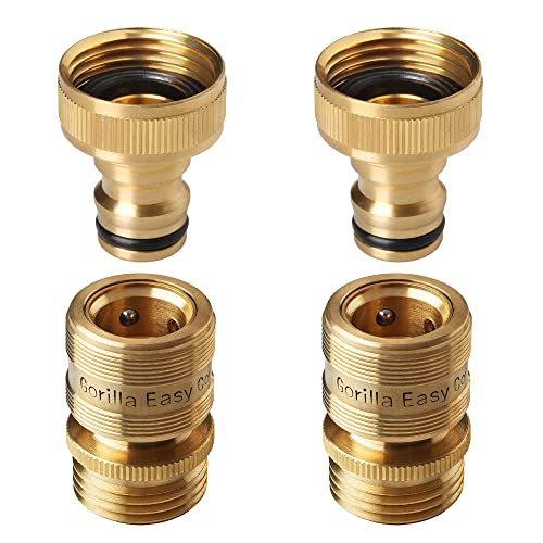 7 PIECE BRASS QUICK CONNECT WITHOUT SHUT-OFF SET 