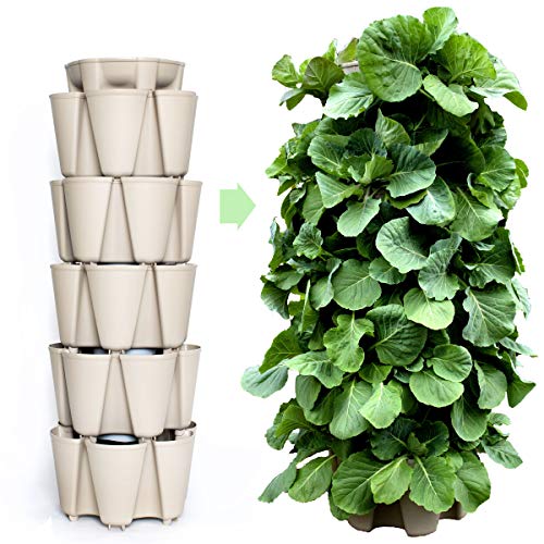 GreenStalk Patented Large 5 Tier Vertical Garden Planter with Patented...