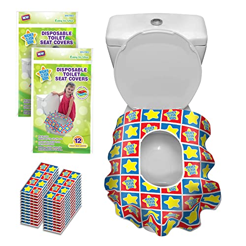 Toilet Seat Covers Disposable - 24 Large Waterproof Potty Covers for...