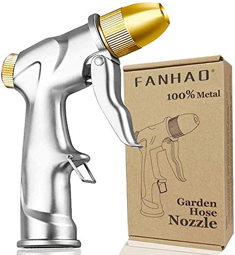 FANHAO Upgrade Garden Hose Nozzle Sprayer, 100% Heavy Duty Metal Handheld...