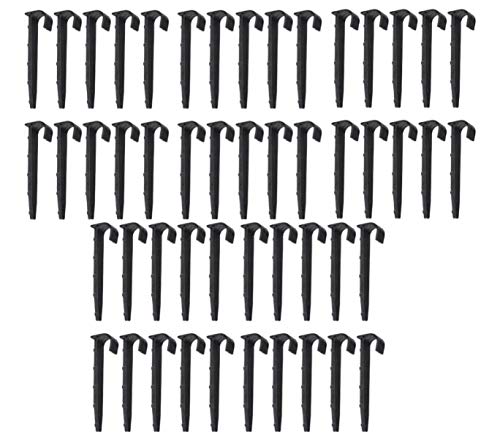 50 Pack Irrigation Tubing Hose Hold Down Stakes, Drip Tubing, Anchor for...