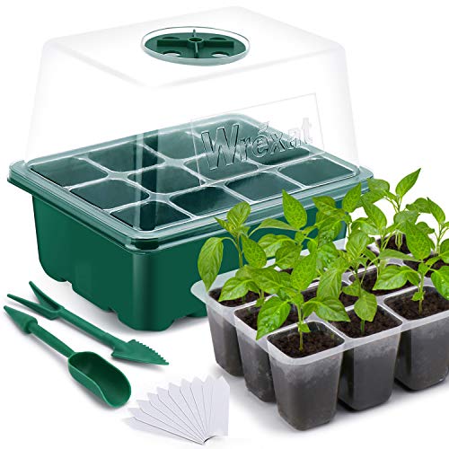 Wrexat Seed Trays Seedling Starter Tray- Humidity Adjustable with Dome,...