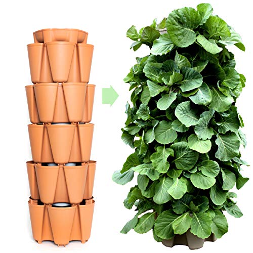 Greenstalk Patented Large 5 Tier Vertical Garden Planter with Patented...