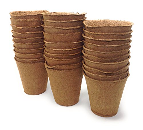 Plant Starter Peat Pots - 30 Pack of 4 Inch Pots for Your Garden,...