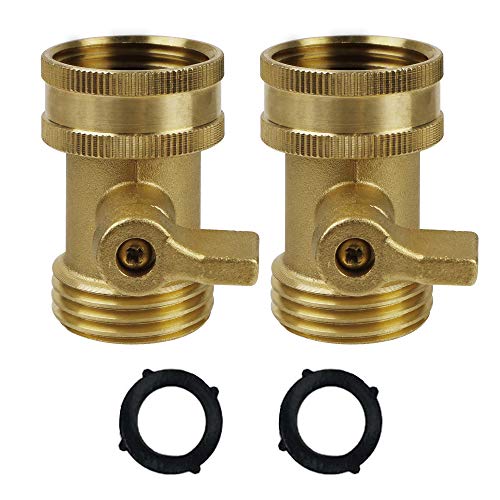 Twinkle Star Water Hose Shut Off Valve, 2 Pack Heavy Duty 3/4 Inch Solid...