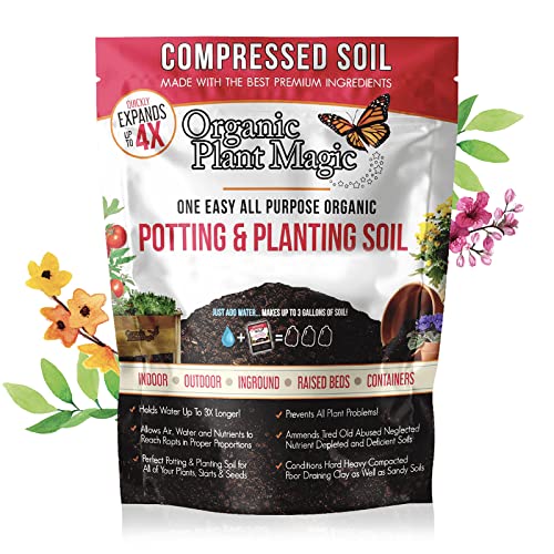 Compressed Organic Potting-Soil for Garden & Plants - Expands up to 4 Times...