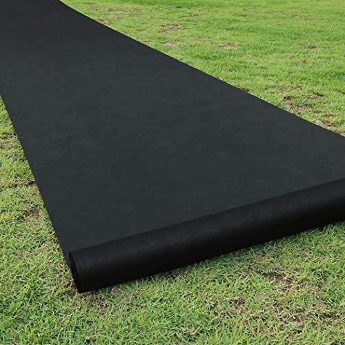 Becko Black Garden Weed Barrier Landscape Fabric, 80g Heavy Duty Foldable...