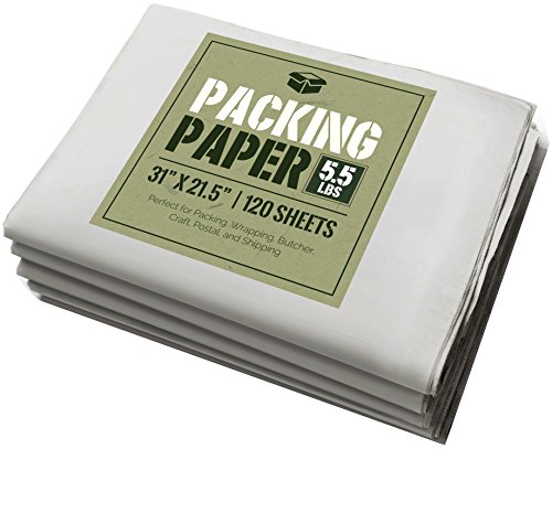 Newsprint Packing Paper: 5.5 lbs (~120 Sheets) of Unprinted, Clean...