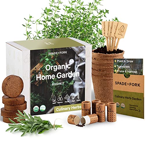 Herb Garden Kit Indoor - Certified USDA Organic Non GMO | Herb Plants for...