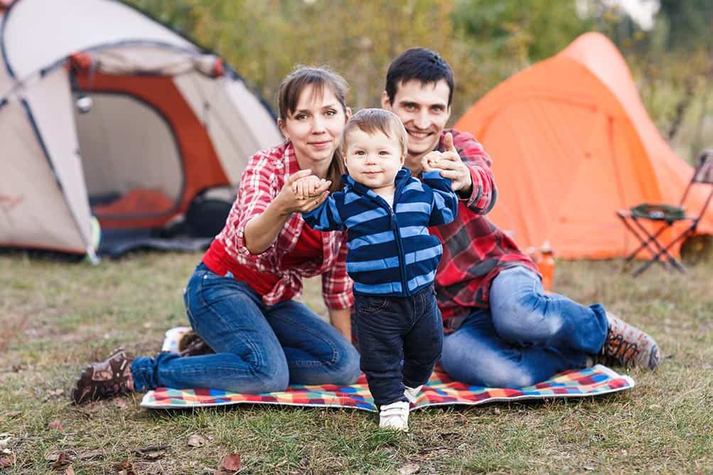 family camping with a toddler