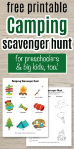 Free Printable Camping Scavenger Hunt for kids - Together Time Family