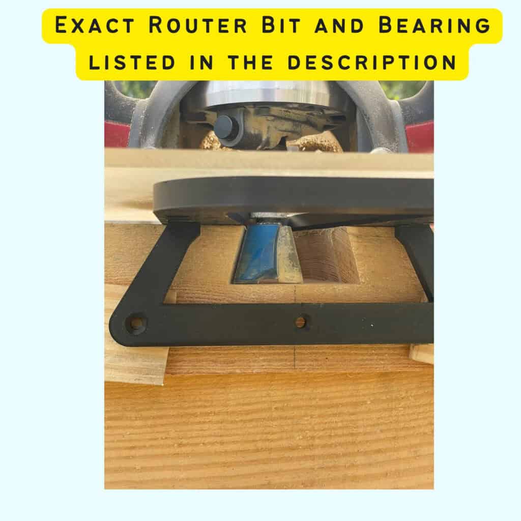 a dovetail tenon template in use