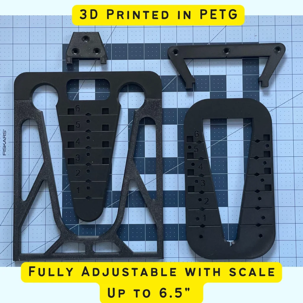 a tapered dovetail mortise and tenon template set for timber framing