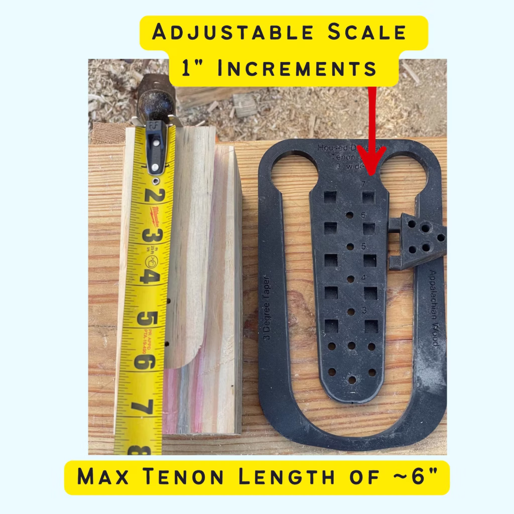 a graphic showing a jig for making a mortise with a hand router